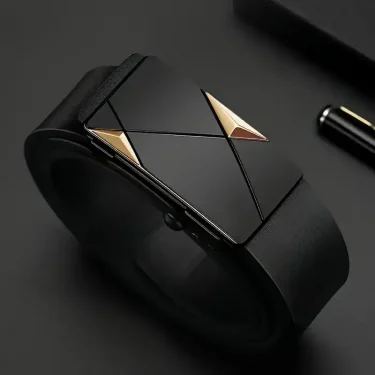 Stylish Men's PU Leather Belt - Fashion Belts for Daily Life, Leisure, Party, Festival, Work, and Business Automatic Buckle 3