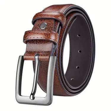 Men's Business Leather Belt - Fashion Designer High Quality Luxury Genuine Leather Casual Denim Waist Belt 5