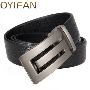 Men's Leather Belt Fashion Automatic Buckle Belt for Popular Business High Quality Male Belt 4