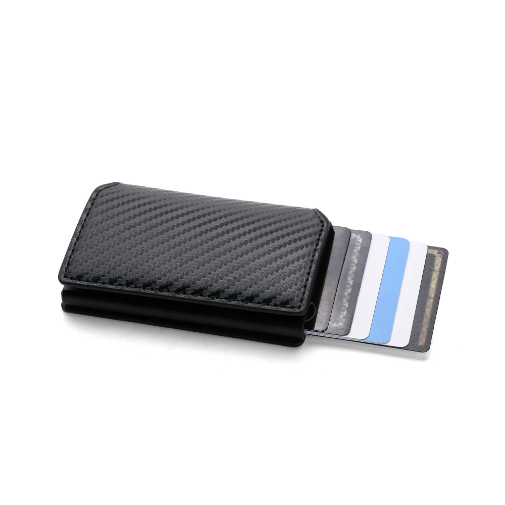 Anti-theft RFID credit card holder minimalist wallet pocket slim card holder card holder pu leather for men and women 5
