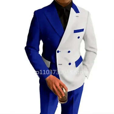 2 Piece Fashion Style Wedding Men Suits Slim Fit Peak Lapel Blazer Pants Formal Business Groom Wear Tuxedos Costume Homme 2