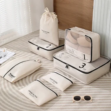 7Pcs/Set Travel Bags New Large Capacity Storage Organizer Suitcase Packing for Portable Clothes Underwear Cosmetic Travel Bag 2