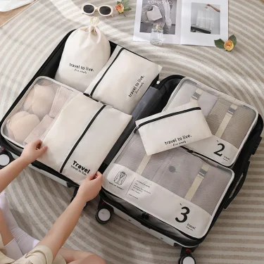 7Pcs/Set Travel Bags New Large Capacity Storage Organizer Suitcase Packing for Portable Clothes Underwear Cosmetic Travel Bag 4