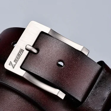 Men's Genuine Leather Business Belt - Fashion Luxury Designer Dating Party High Quality Metal Buckle Jeans Casual Waist Belt 5