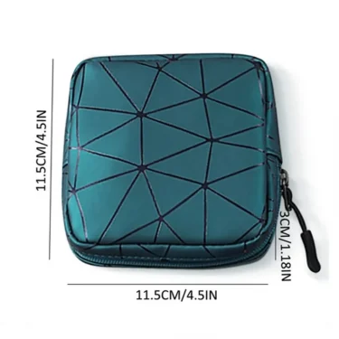 Sanitary Napkin Storage Bag, Leather Waterproof Feminine Period Bag with Zipper for Teen Girls Women, Small Makeup Pouch, Wallet 6