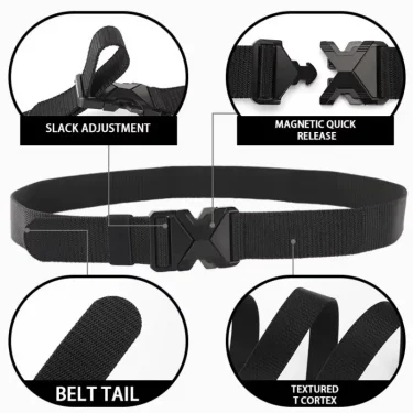 New Quick Release Plastic Buckle Sports Belt Breathable Men Belts Outdoor symmetrical buckle Pants Belt 5