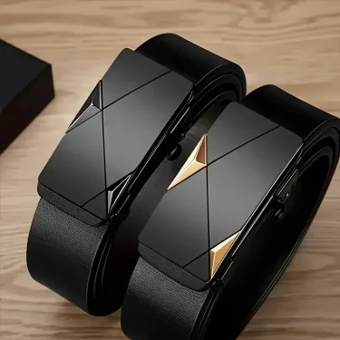Stylish Men's PU Leather Belt - Fashion Belts for Daily Life, Leisure, Party, Festival, Work, and Business Automatic Buckle 1