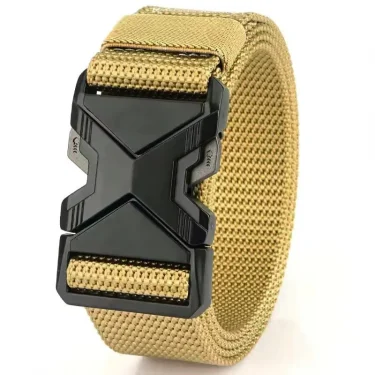 New Quick Release Plastic Buckle Sports Belt Breathable Men Belts Outdoor symmetrical buckle Pants Belt 3
