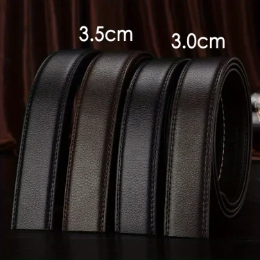 3.0cm 3.5cm Width Belt No Buckle Men Women Unisex PU Business Belt without Automatic Buckle Waist Belts for Jeans 1
