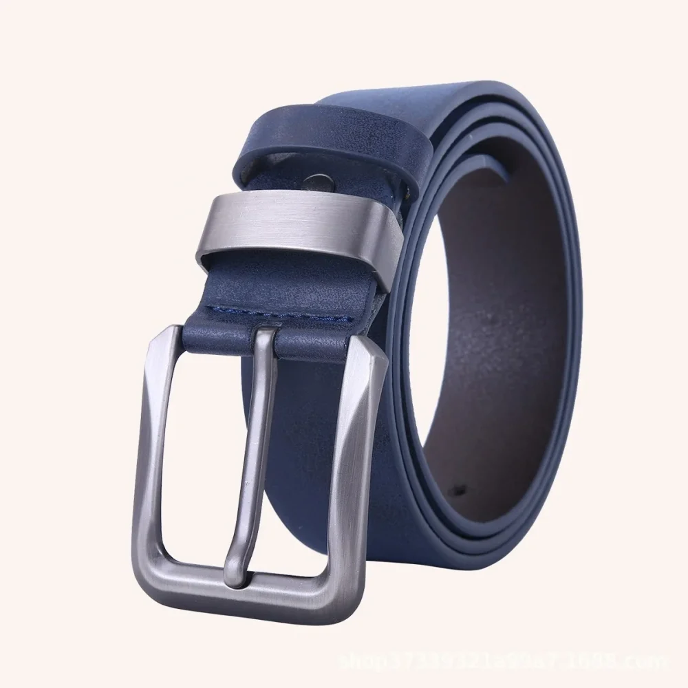 4cm New Solid Color Men's Pin Buckle Belt Student All-match Casual Fashion Belt Light Luxury Design 1
