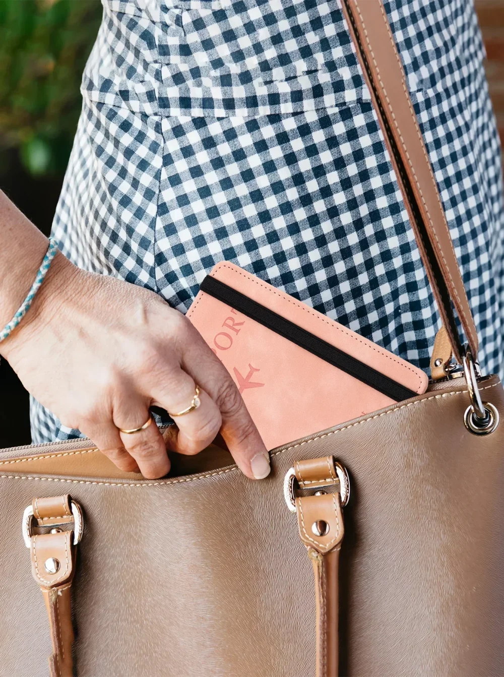 RFID Blocking Leather Card Case Passport Holder Cover Wallet Travel Accessories for Women Men 6