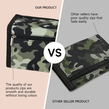Camouflage Wallets For Men, Women and Kids Card Holder Mini Wallet Coin Money Bag Folding Wallet Gift 4