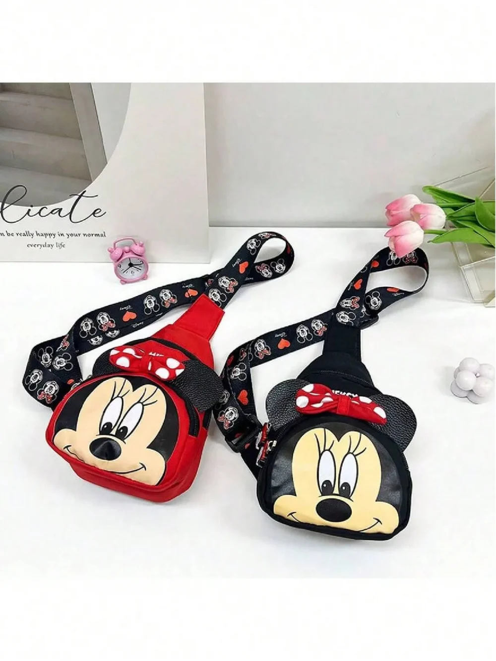 Disney 2025 New Fashion Mickey Cartoon Single Shoulder Crossbody Bag for Boys and Girls Cute Girls Coin Crossbody Bag 1