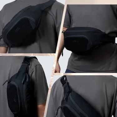 1TG Tactical Sling Bag for Men, Fanny Pack Waist Bag for Men Women Crossbody Bag Waist Pack Tactical Fanny Pack for Hiking Yoga 5