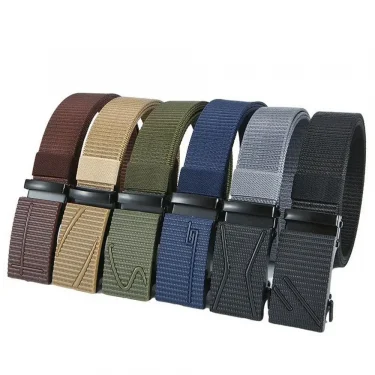 Men Nylon Belt Alloy Buckle Breathable Elastic Belts Men Cowboy Designer Belt Outdoor Casual Tactical Waistbelt Gifts 1
