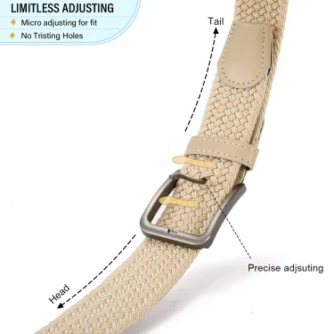 125cm Men's Elastic Belts Women'S Belt Unisex Casual Woven Belt for Outdoor Rock Climbing Training Work Paired with Jeans Belt 5