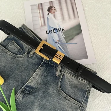 Luxury New Double Genuine Leather Belt for Women Cowhide Suede Belts with Trendy Square Alloy Buckle Ideal for Dresses and Jeans 5