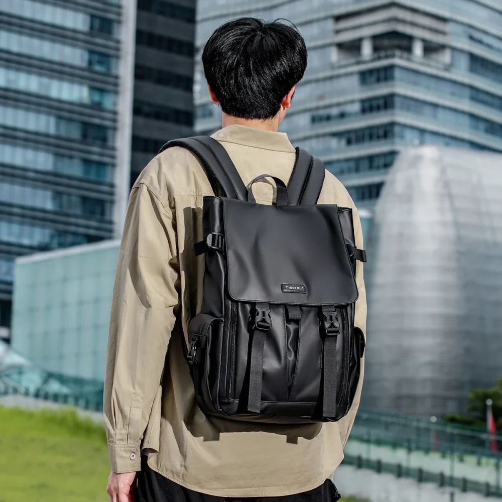 Tigernu Fashion Backpacks Men Korean Style Backpack Cool Knapsack Commuting Bags Travel Backpacks 15.6 Laptop Backpack Male Bags 2
