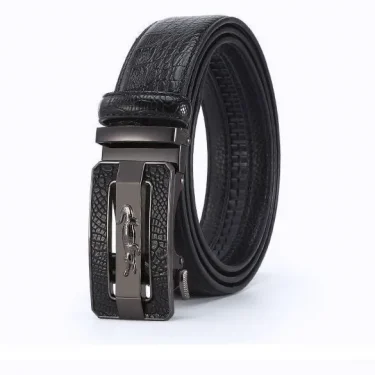 High quality genuine leather business top men belt trend alloy automatic buckle belt men and women universal jeans belt male 4