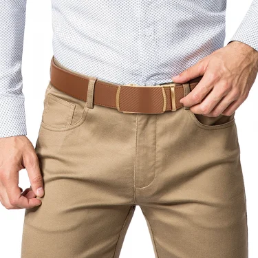 125cm Men Belts Leather Waist Strap Male Automatic Buckle Waistband Mens High Quality Girdle Belts for Women Men Gifts 3