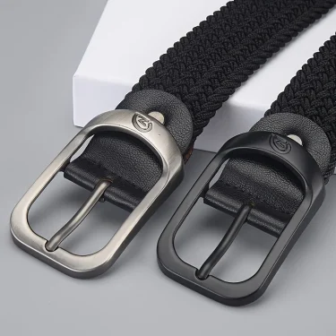 Men's Belt Casual Woven Elastic Belt Outdoor Sports Women's Belt Climbing Work Belt Jeans Suit Pants Men's And Women's Universal 2
