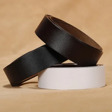High Quality Cowhide Leather Belt Men's Automatic Buckle Belt Without Buckle Fashion Genuine Leather Belt for Men No Buckle 3