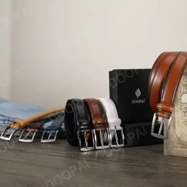 Men Belts High Quality Genuine Leather LONG Large Pin Buckle Metal Automatic Buckle Male Belts Strap Male 3