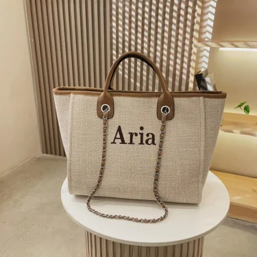Personalized Teacher Tote Bag Custom Name Gift for Women School Classroom Appreciation Present Teacher Day Gift Fashion Handbag 5