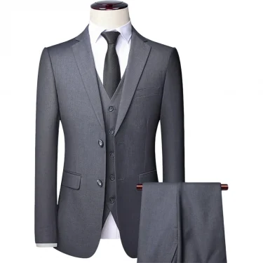 Tuxedo Suits for Men High-quality Slim Jackets Man Clothing Sale 3 Pieces Blazer Vest and Pants Set Men's Suit for Wedding 2