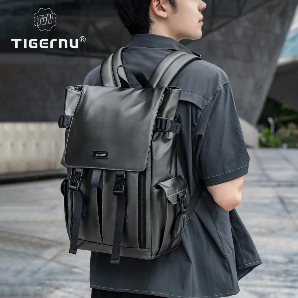 Tigernu Fashion Backpacks Men Korean Style Backpack Cool Knapsack Commuting Bags Travel Backpacks 15.6 Laptop Backpack Male Bags 1
