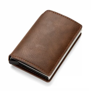 Anti-theft RFID credit card holder minimalist wallet pocket slim card holder card holder pu leather for men and women 6