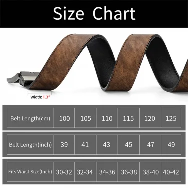 Maikun Reversible Leather Belts for Men Brown Leather Belts For Trousers Boss Belts Men's Designer Waist Belt Coffee 3