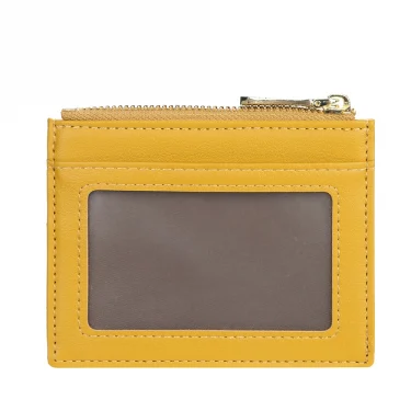 New Mini Women Wallets Card Wallets Slim Zipper PU Leather Top Quality Fashion Female Purse Card Holder Wallet 5