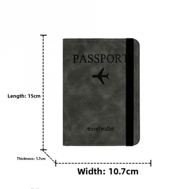 New RFID Passport Clip Travel Wallet Name Engraving Men Wallets SIM Card Holder Bag Simple Woman Purses Unisex Passports Case 4