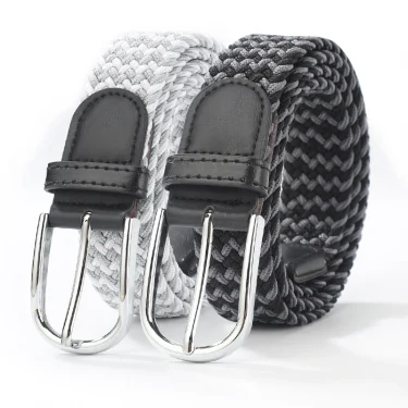 Canvas belt men's belt elastic woven elastic belt women casual casual casual Korean version of the students pin buckle simple fa 1