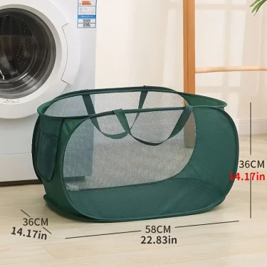 Extra-Large Mesh Laundry Hamper with Handles Foldable Versatile Storage Bag for Dirty Clothes in Multiple Rooms Laundry Baskets 6