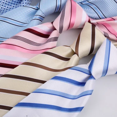 New 8CM Mens Tie Necktie Light Color Blue Pink Ties For Man Groom Jacquard Woven Neck Tie For Men Business Wedding Party 2