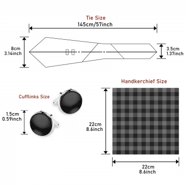 Hot Sale 8 cm Grey Plaid Tie Pocket Squares Set Necktie For Man Suit Accessories Fit Group Weeding Gravatas 2