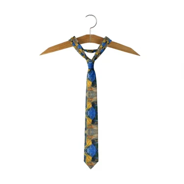 Art oil painting tie Van Gogh starry sunflower men's fashion business tie men's and women's party shirt suit accessories 2