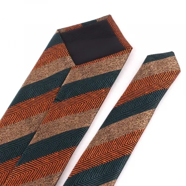 Mens Fashion Wide Slant Stripe Hand-tied Tie Striped Jacquard Neck ties for Groom Perfect for Business Work Wedding Banquet 6