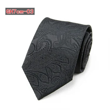 Polyester Jacquard 7cm Fashion Stripe Plaid Formal Business Tie 4