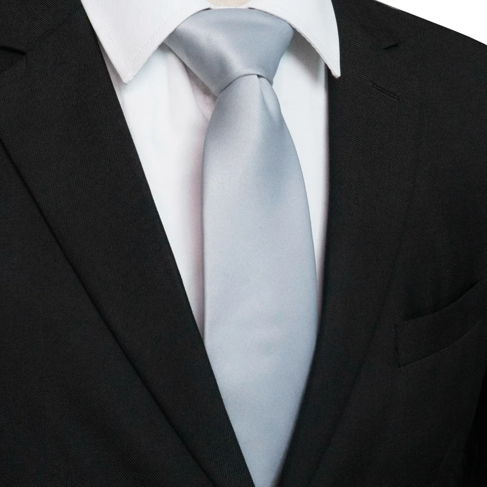 KAMBERFT Classic New 8cm ties Men's Solid Color Necktie pink Red yellow Satin Ties For Man Business Wedding Party Tie Gift 3