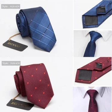 Men ties necktie Men's vestidos business wedding tie Male Dress legame gift gravata England Stripes JACQUARD WOVEN 6cm 4