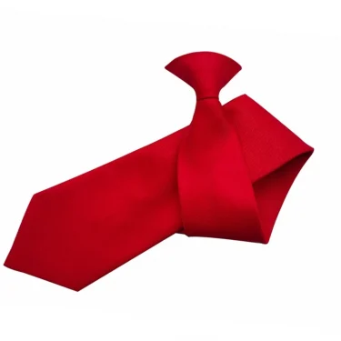 Men Women Simple Clip on Tie Uniform Plain Solid Color Pre-Tied Party Necktie 2