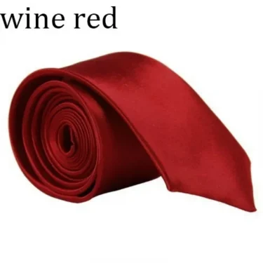 Men Solid Color Narrow Edition Smooth Tie for Men's New Product Formal Polyester Casual Hand Tie Wedding Suits Creative Gifts 5