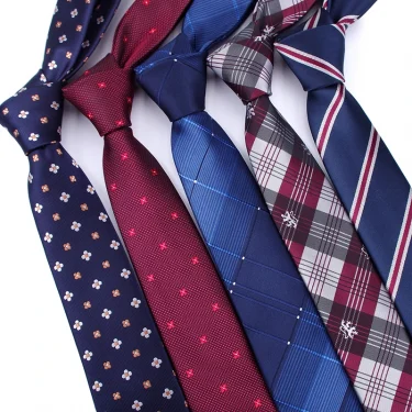 Men ties necktie Men's vestidos business wedding tie Male Dress legame gift gravata England Stripes JACQUARD WOVEN 6cm 1