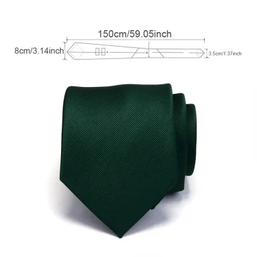 RBOCOTT Classic Mens Necktie 8cm silk Jacquard Tie Solid Green Red Gold Ties For Man Business Wedding Party Gift 5