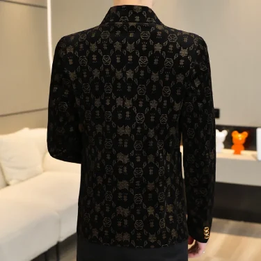 High Quality Casual Corduroy Blazers Jacket 2025 Spring Autumn Men's Slim Fit Suit Coat Streetwear Plus Size M-5XL Tops Clothing 2