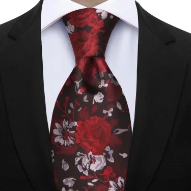 Luxury 7CM Floral Mens Necktie Wave Stars Ties For Man Groom Groomsman Jacquard Woven Ascot Formal Business Party Accessories 4