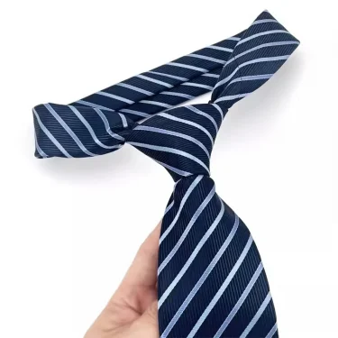 NEW 8cm Tie for Man Tie Luxury Striped Stripes Blue Navy Business Neck Tie Suit Cravat Wedding Party Necktie Men Gift 6